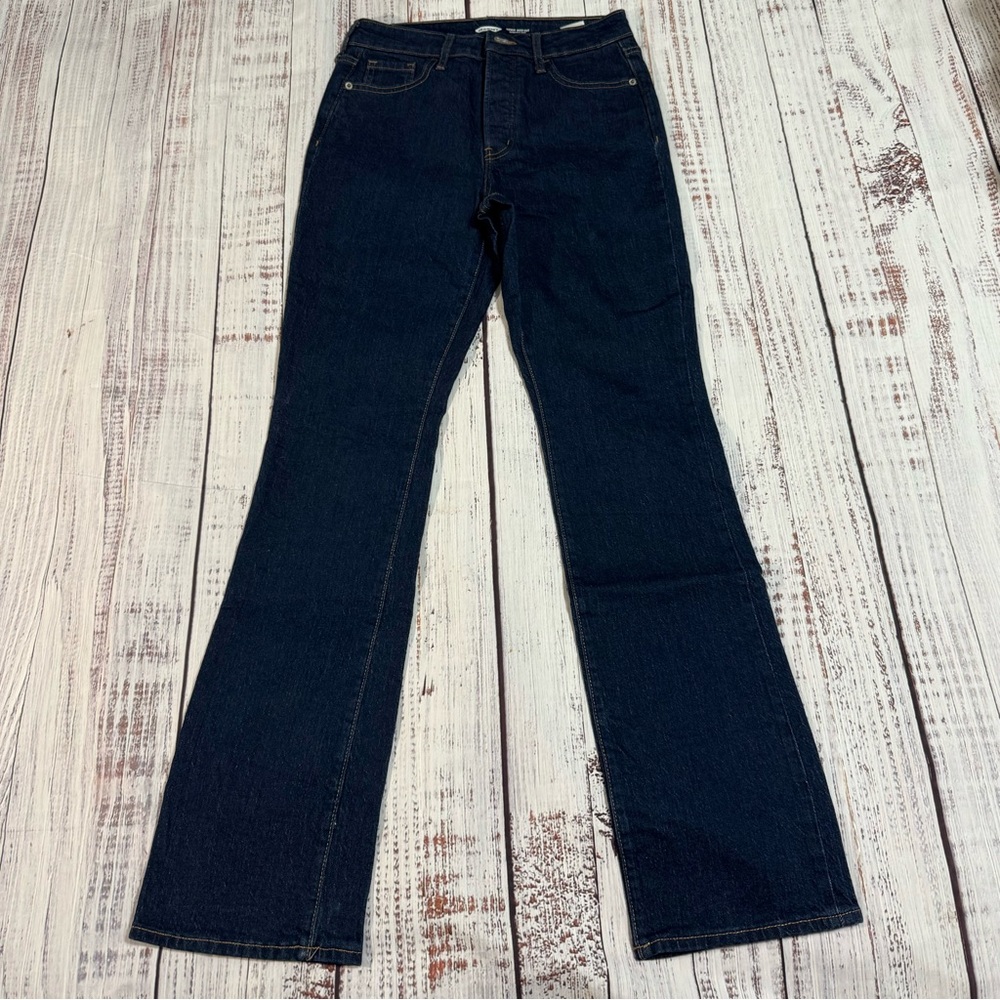 NWOT Old Navy Dark Blue Women's Kicker Boot Cut Extra High Rise Jeans